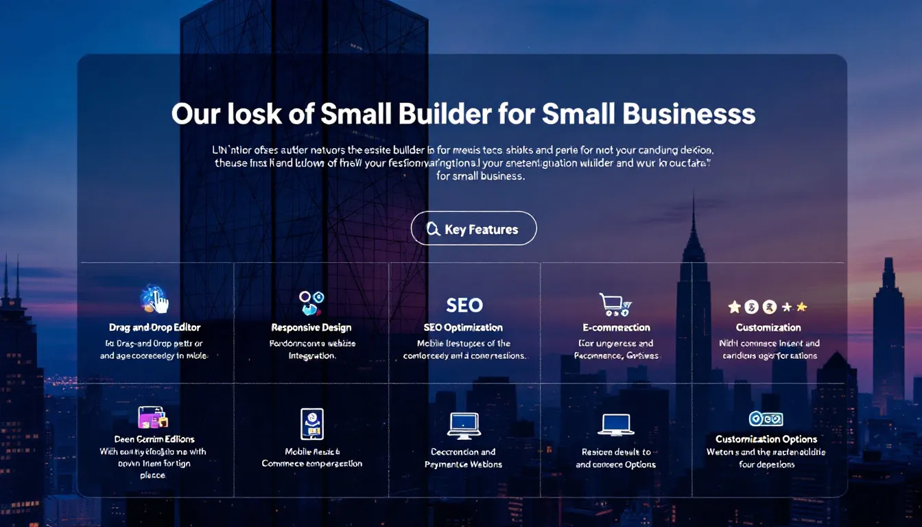Key Features To Look For In A Website Builder For Small Businesses.