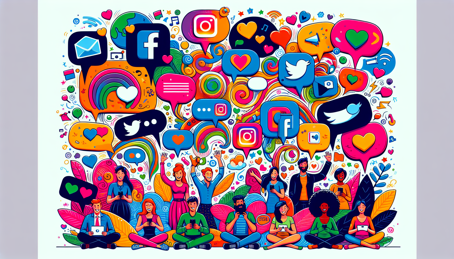 An Illustration Showing Various Social Media Platforms And Their Uses For Small Businesses.