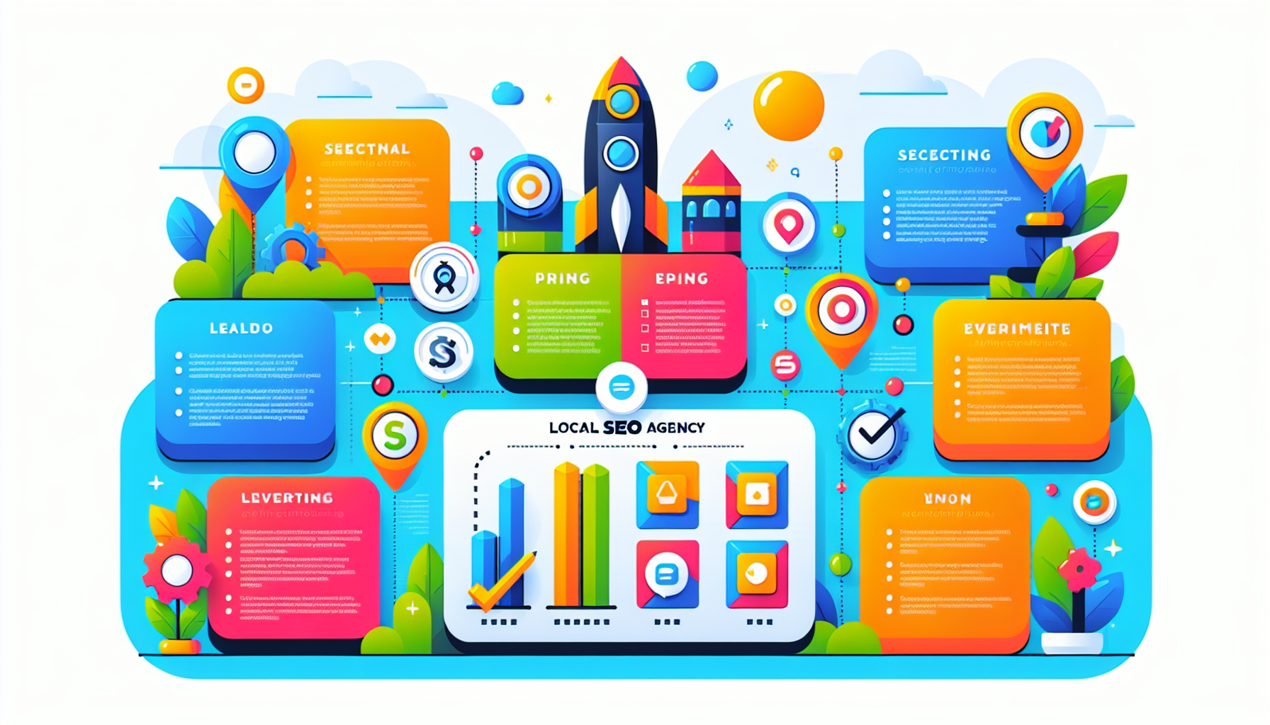 An Infographic Illustrating The Process Of Choosing A Local Seo Agency.